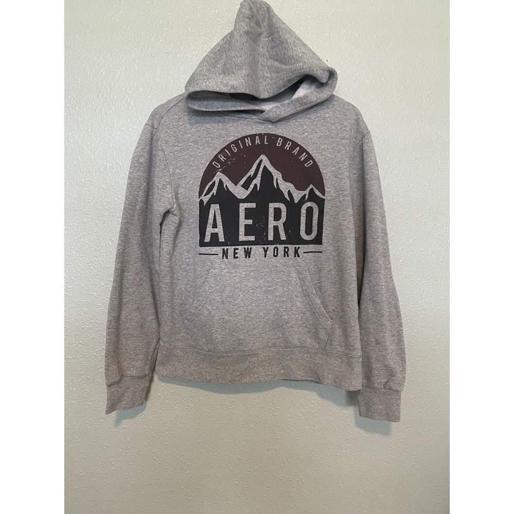 Aeropostale hoodie women's VTG Small Gray Pullover New York